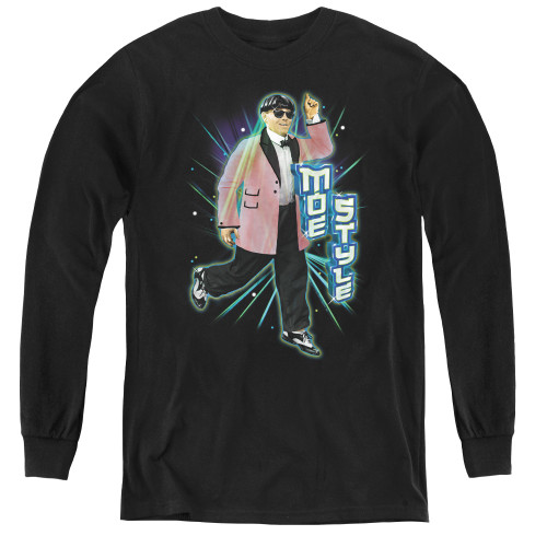 Image for The Three Stooges Youth Long Sleeve T-Shirt - Moe Style