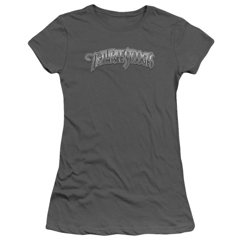 Image for The Three Stooges Girls T-Shirt - Metallic Logo