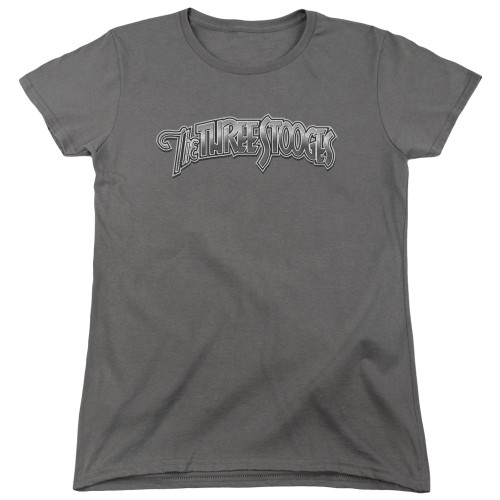 Image for The Three Stooges Woman's T-Shirt - Metallic Logo