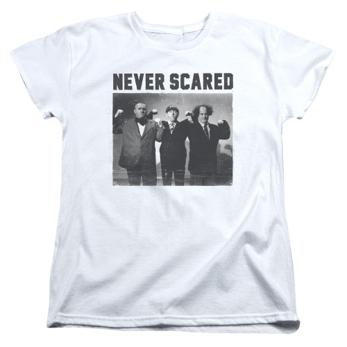 Image for The Three Stooges Woman's T-Shirt - Never Scared