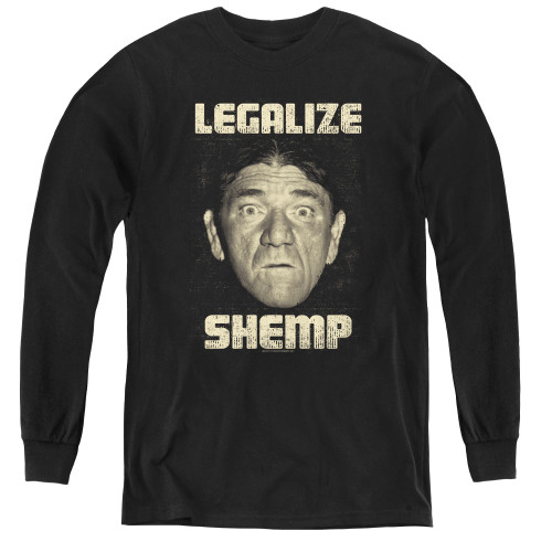 Image for The Three Stooges Youth Long Sleeve T-Shirt - Legalize Shemp