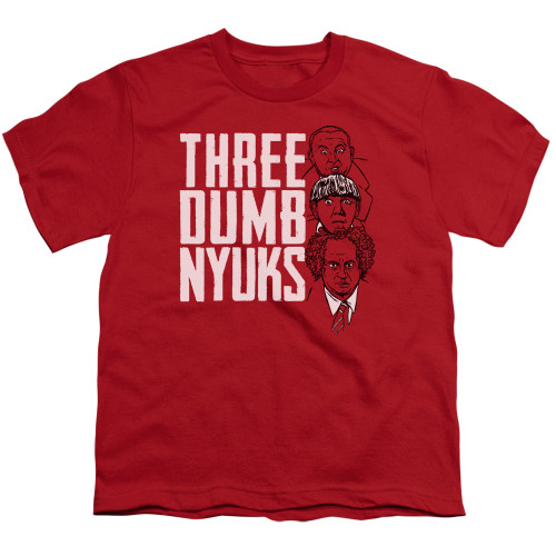 Image for The Three Stooges Youth T-Shirt - Three Dumb Nyuks