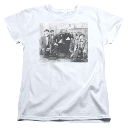 Image for The Three Stooges Woman's T-Shirt - Hello