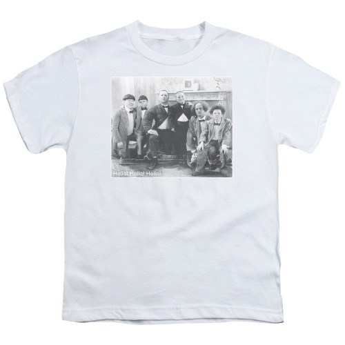 Image for The Three Stooges Youth T-Shirt - Hello