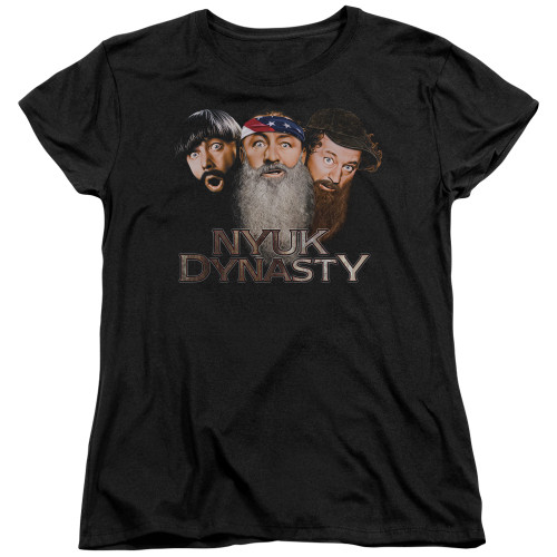 Image for The Three Stooges Woman's T-Shirt - Nyuk Dynasty 2