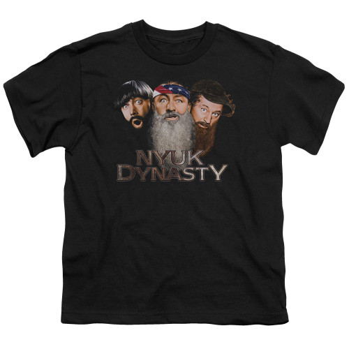 Image for The Three Stooges Youth T-Shirt - Nyuk Dynasty 2