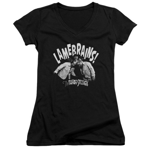 Image for The Three Stooges Girls V Neck T-Shirt - Lamebrains