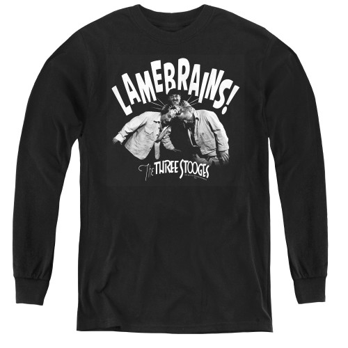 Image for The Three Stooges Youth Long Sleeve T-Shirt - Lamebrains