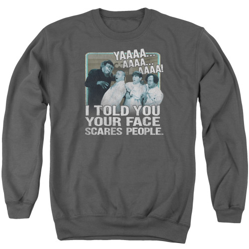 Image for The Three Stooges Crewneck - Scares People