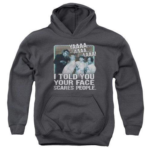 Image for The Three Stooges Youth Hoodie - Scares People