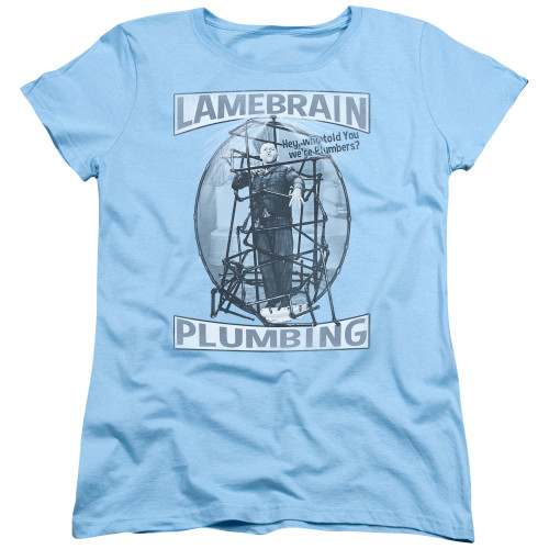 Image for The Three Stooges Woman's T-Shirt - Lanebrain Plumbing