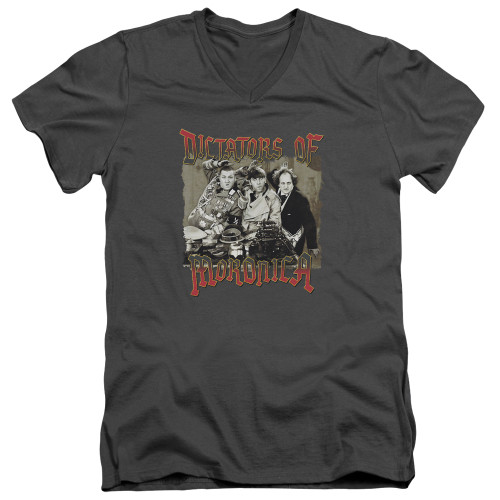 Image for The Three Stooges V-Neck T-Shirt Moronica