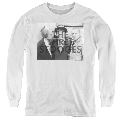 Image for The Three Stooges Youth Long Sleeve T-Shirt - Cutoff