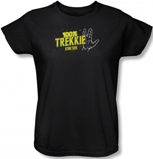 Star Trek Womans T-Shirt - 100% Trekkie