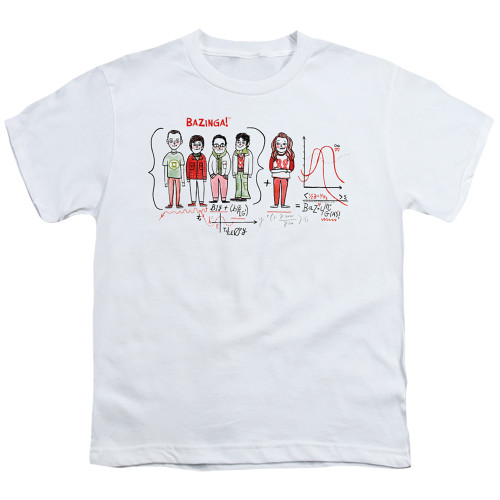 Image for Big Bang Theory Youth T-Shirt - Bazinga Equation