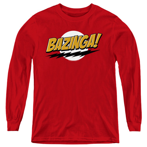 Image for Big Bang Theory Youth Long Sleeve T-Shirt - Bazinga