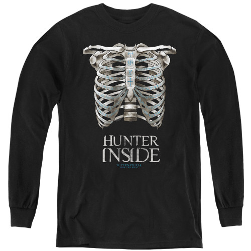 Image for Supernatural Youth Long Sleeve T-Shirt - Hunter Inside