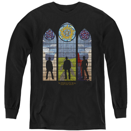 Image for Supernatural Youth Long Sleeve T-Shirt - Stained Glass