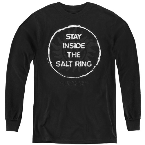Image for Supernatural Youth Long Sleeve T-Shirt - Stay Inside the Salt Ring