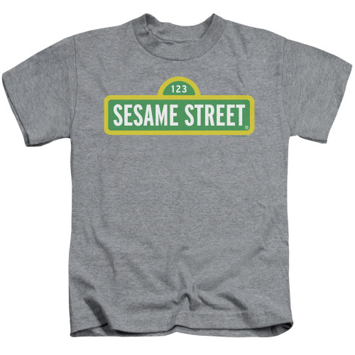 Image for Sesame Street Kids T-Shirt - Sesame Street Logo on Grey