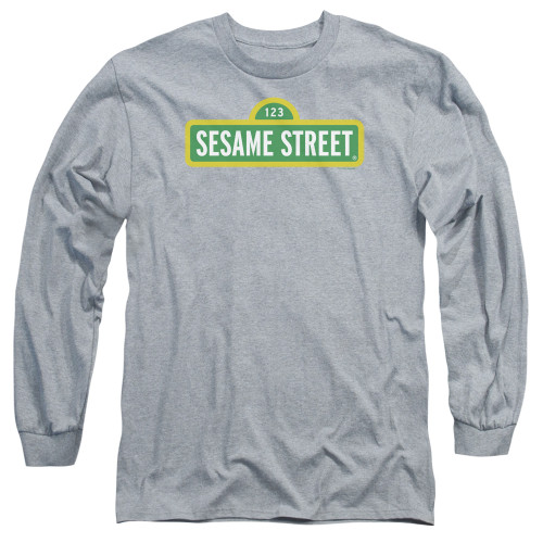 Image for Sesame Street Long Sleeve T-Shirt - Sesame Street Logo on Grey