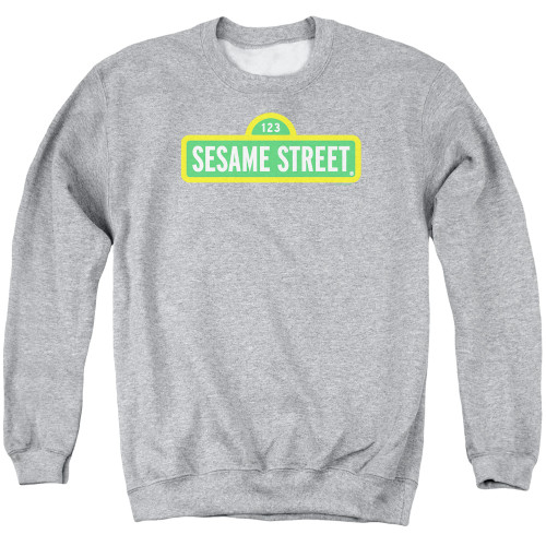 Image for Sesame Street Crewneck - Sesame Street Logo on Grey