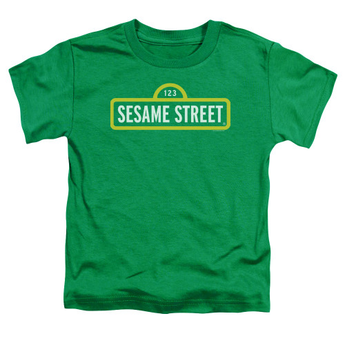 Image for Sesame Street Toddler T-Shirt - Sesame Street Logo on Green