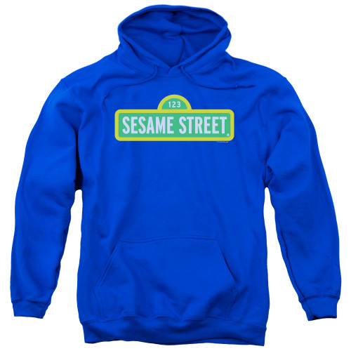 Image for Sesame Street Hoodie - Sesame Street Logo on Blue