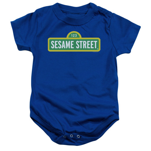 Image for Sesame Street Baby Creeper - Sesame Street Logo on Blue