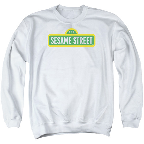 Image for Sesame Street Crewneck - Sesame Street Logo on White