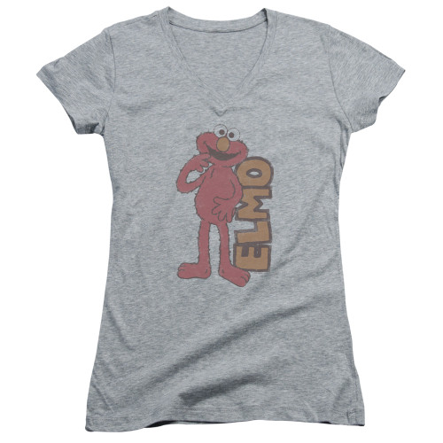 Image for Sesame Street Girls V Neck T-Shirt - Vintage Elmo