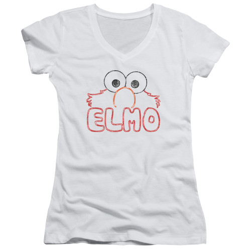 Image for Sesame Street Girls V Neck T-Shirt - Elmo Letters