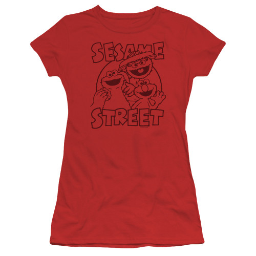Image for Sesame Street Girls T-Shirt - Group Crunch