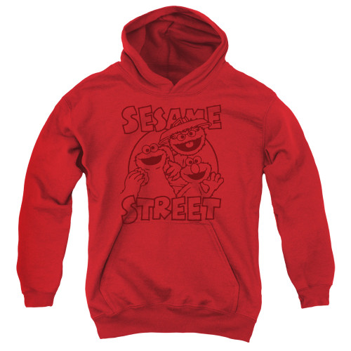 Image for Sesame Street Youth Hoodie - Group Crunch