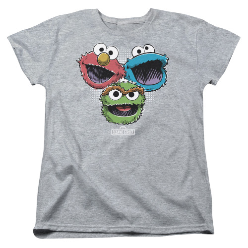 Image for Sesame Street Woman's T-Shirt - Halftone Heads
