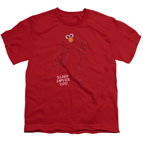 Image for Sesame Street Youth T-Shirt - Elmo Loves You