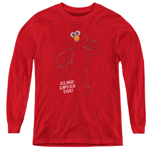 Image for Sesame Street Youth Long Sleeve T-Shirt - Elmo Loves You
