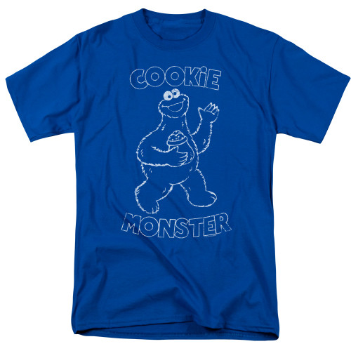 Image for Sesame Street T-Shirt - Simple Cookie on Blue