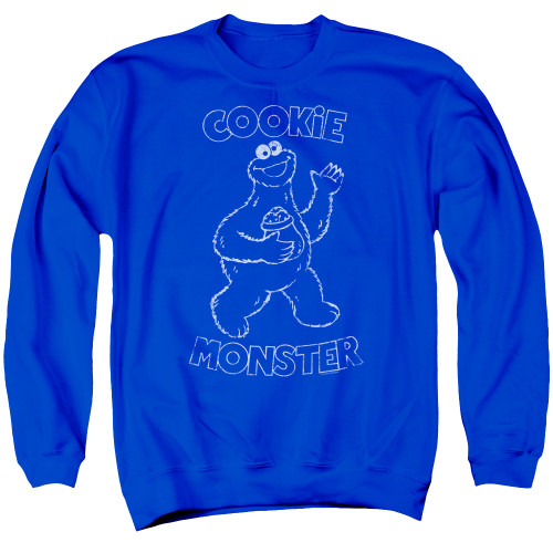 Image for Sesame Street Crewneck - Simple Cookie on Blue