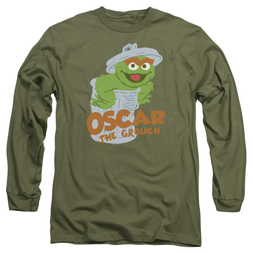 Image for Sesame Street Long Sleeve T-Shirt - Flat Oscar