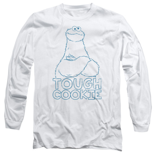Image for Sesame Street Long Sleeve T-Shirt - Tough Cookie on White