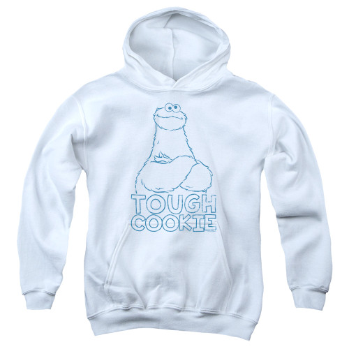 Image for Sesame Street Youth Hoodie - Tough Cookie on White