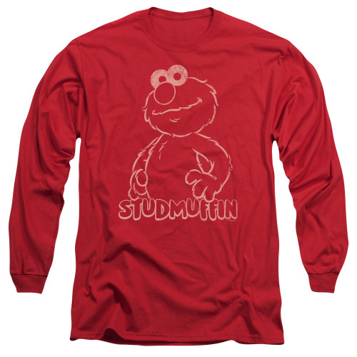 Image for Sesame Street Long Sleeve T-Shirt - Studmuffin on Red