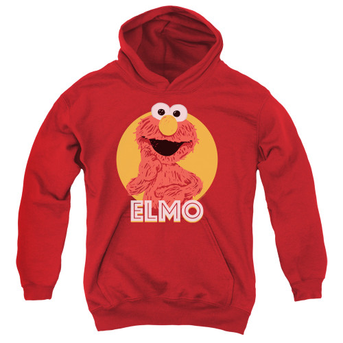 Image for Sesame Street Youth Hoodie - Elmo Scribble on Red