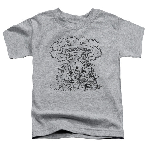 Image for Sesame Street Toddler T-Shirt - Simple Street on Grey