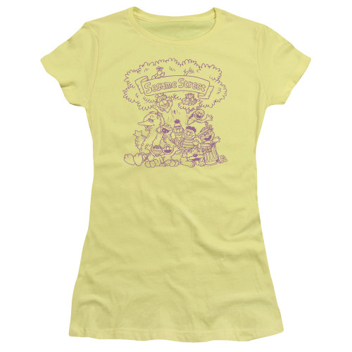Image for Sesame Street Girls T-Shirt - Simple Street on Yellow