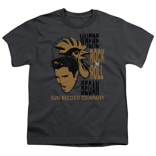 Image for Sun Records Youth T-Shirt - Elvis and Rooster