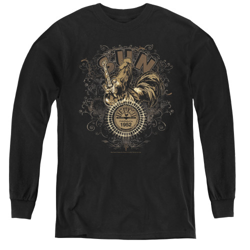 Image for Sun Records Youth Long Sleeve T-Shirt - Scroll Around Rooster