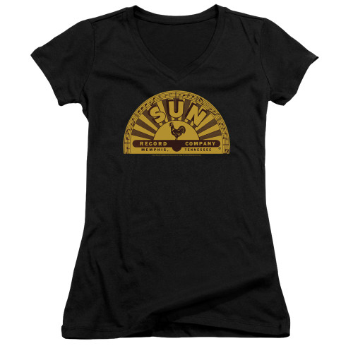 Image for Sun Records Girls V Neck T-Shirt - Traditional Logo