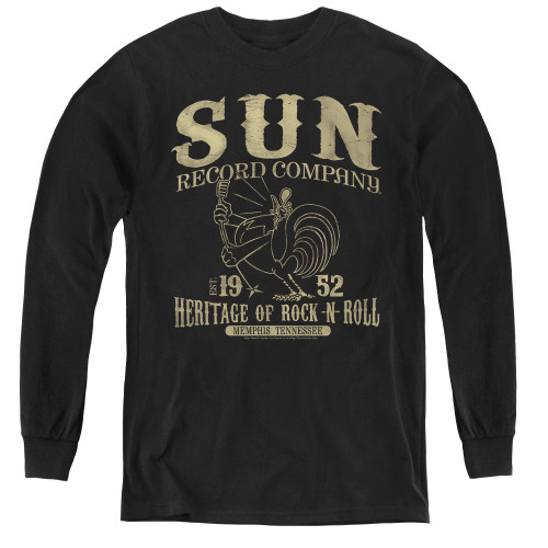 Image for Sun Records Youth Long Sleeve T-Shirt - Rockabilly Bird